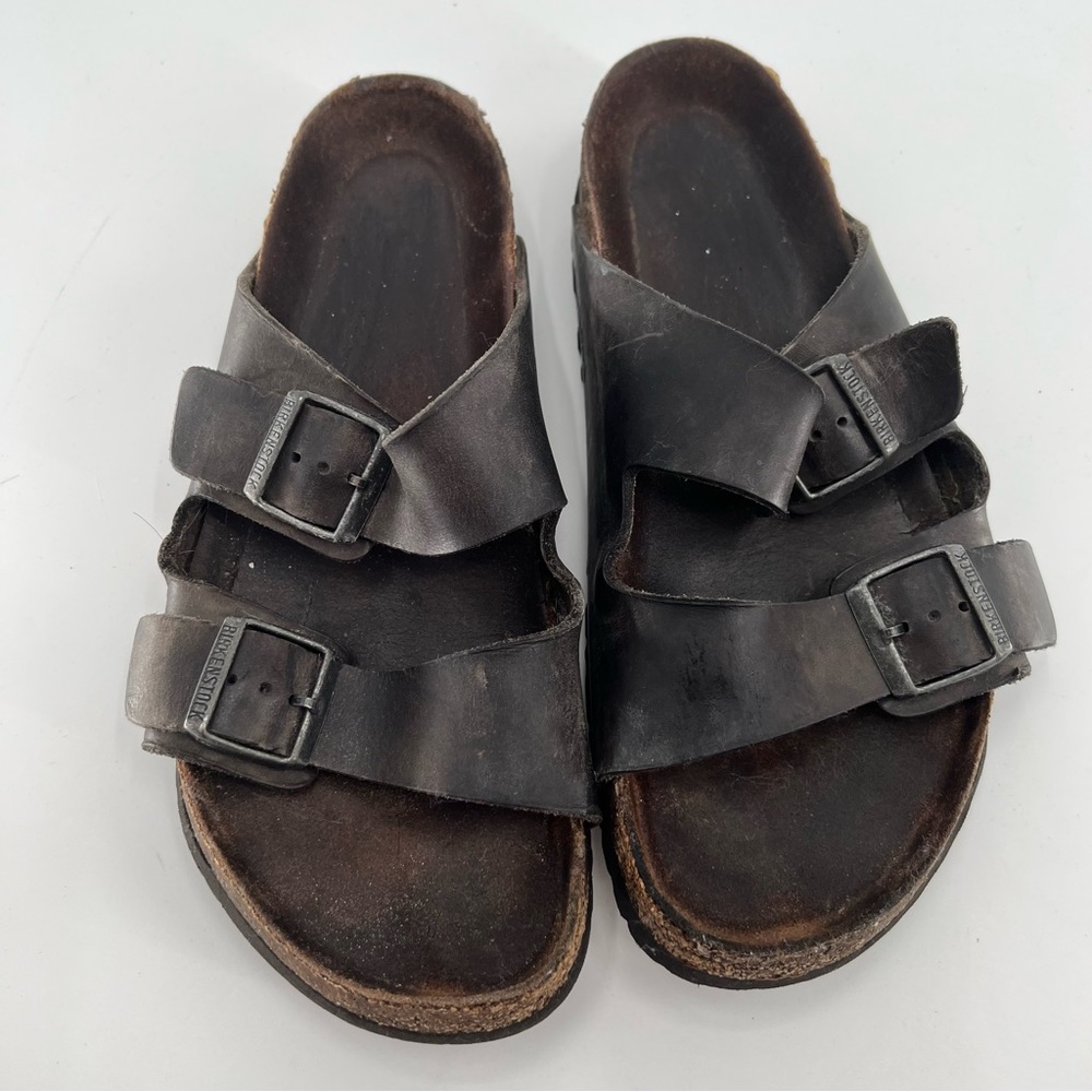 Birkenstock dark Brown Leather Arizona Sandals